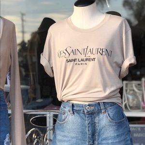 Yves inspired Tee Taupe